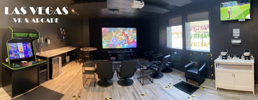 VR & Arcade party room