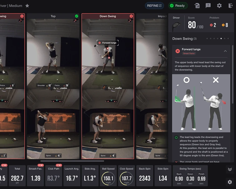 golf AI trainer improvements